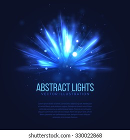 Abstract Holiday Light Rays Design. Vector Illustration.