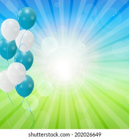 Abstract Holiday Nature Background Vector Illustration