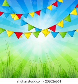 Abstract Holiday Nature Background Vector Illustration