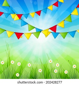 Abstract Holiday Nature Background Vector Illustration