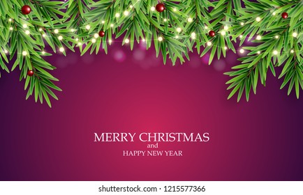 Abstract Holiday New Year and Merry Christmas Background. Vector Illustration EPS10