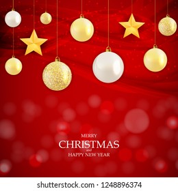 Abstract Holiday New Year and Merry Christmas Background. Vector Illustration EPS10