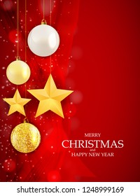 Abstract Holiday New Year and Merry Christmas Background. Vector Illustration EPS10