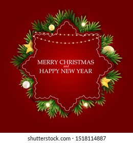 Abstract Holiday New Year and Merry Christmas Background. Vector Illustration EPS10