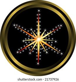 Abstract holiday star button