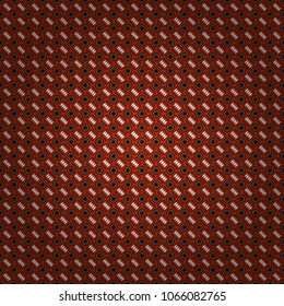 Abstract holiday wrapping paper in orange, beige and red. Seamless rhombus pattern. Vector tiled background. Pin up style. Fabric spring ornament with tiles. Traditional design of 50s.