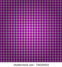 Abstract holiday wrapping paper in white, purple and magenta. Vector tiled background. Pin up style. Traditional design of 50s. Seamless rhombus pattern. Fabric spring ornament with tiles.