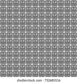 Abstract holiday wrapping paper in white, gray and black. Pin up style. Seamless rhombus pattern. Fabric spring ornament with tiles. Traditional design of 50s. Vector tiled background.