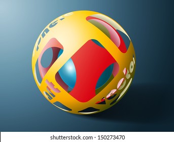 Abstract hollow sphere