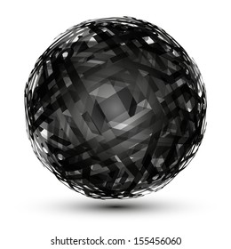 Abstract hollow sphere, chip, microcircuit