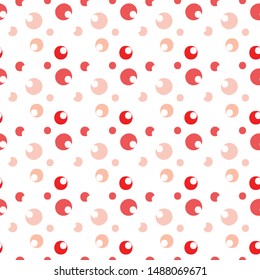 Abstract holly berries seamless pattern background print. Creative polka dots Vector print.
