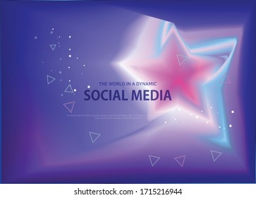 Abstract hologram fluid design element.