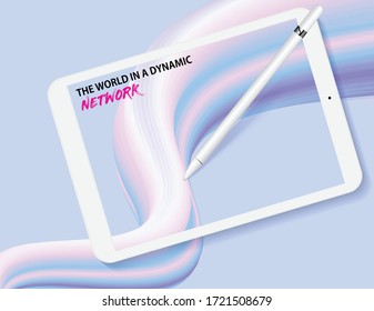 Abstract hologram fluid design element.
