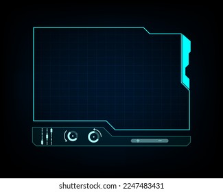 abstrakter Hologramm-Rahmen-Vorlagendesign-Hintergrund - Wissenschaft