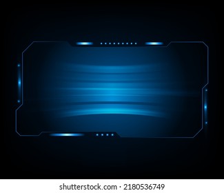 Abstract Hologram Game Frame Template Design Background Screen Science