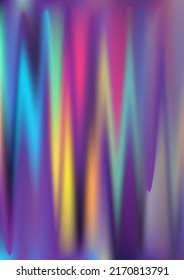 Abstract hologram gradient background. Iridescent bright holo print texture. Holographic digital pattern. Pearlescent unicorn vector backdrop. Spectrum blur aura gradient fluid holography.