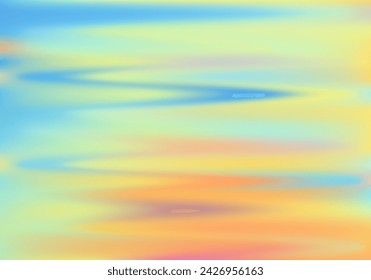 Fondo abstracto del gradiente del holograma. Textura iridiscente en color pastel. Patrón digital vaporwave holográfico. Fondo del vector del unicornio perlescente. Diseño de fluido de gradiente de aura de desenfoque espectral.