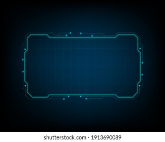 Abstract hologram hud ui gui futuristic system screen future virtual reality design illustration