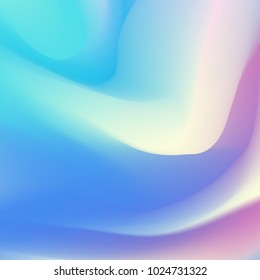 Abstract holographic backdrop 80s, bright colorful background. Trendy colorful holography wallpaper in pastel neon color design. Hologram textures for web banner, business and promotion. Vector
