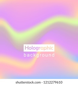 Abstract holographic background. Blur vector template for graphic and web designs
