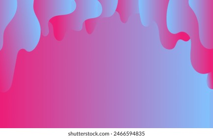 abstract holographic background with flowing drops in pink and blue colors