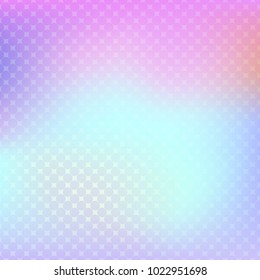 Abstract holographic background. Hologram for design banners, websites. Pastel blurred background with dots. Vector illustration.