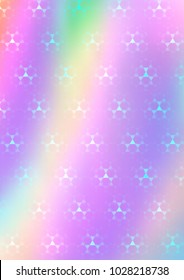 Abstract holographic background. Hologram for design banners, websites. Pastel blurred background with dots. Vector illustration.