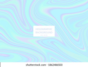 Abstract holographic background with pastel colors. Vector illustration.