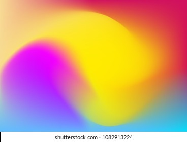 Abstract Holographic Background in pastel / neon color design. Blurred wallpaper. Vector illustration for your modern style trends 80s / 90s background for creative design.