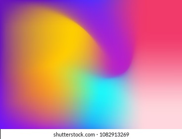 Abstract Holographic Background in pastel / neon color design. Blurred wallpaper. Vector illustration for your modern style trends 80s / 90s background for creative design.
