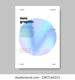 Abstract holographic background. Retro 80s, 90s style. Colorful holographic posters for book cover brochure designs. Eps10 vector