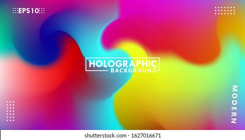 Abstract holographic background. Holographic shiny colors, blue, yellow, green, purple, pink and red