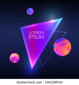 Abstract holographic background. Vaporwave style concept for your design 