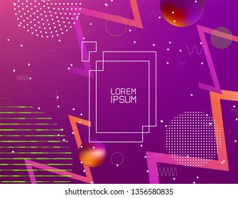 Abstract holographic background. Vaporwave style concept for your design 