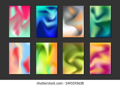Abstract holographic background. Vector illustration. Holographic Foil set. Wonderful magic background. Iridescent art.