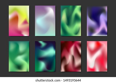 Abstract holographic background. Vector illustration. Holographic Foil set. Wonderful magic background. Iridescent art.