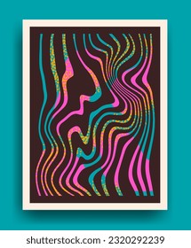 Abstract holographic background wavy lines