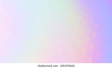 Abstract holographic colors composition with squares. Optical illusion of blur effect. Place for text. Vector EPS10 background for presentation, flyer, poster. Digitally wallpaper. 16 : 9