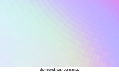 Abstract holographic colors composition with squares. Optical illusion of blur effect. Place for text. Vector EPS10 background for presentation, flyer, poster. Digitally wallpaper. 16 : 9