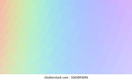 Abstract holographic colors composition with squares. Optical illusion of blur effect. Place for text. Vector EPS10 background for presentation, flyer, poster. Digitally wallpaper. 16 : 9