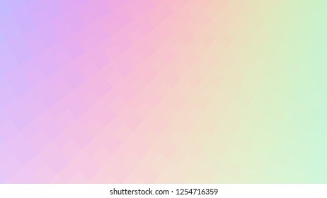 Abstract holographic colors composition with squares. Optical illusion of blur effect. Place for text. Vector EPS10 background for presentation, flyer, poster. Digitally wallpaper. 16 : 9