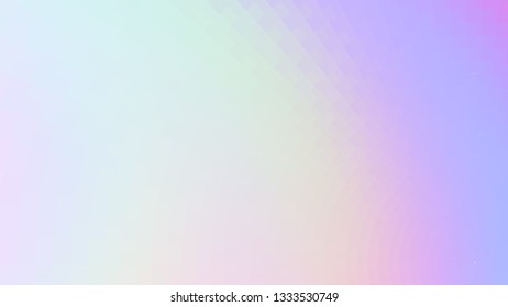 Abstract holographic colors composition with squares. Optical illusion of blur effect. Place for text. Vector EPS10 background for presentation, flyer, poster. Digitally wallpaper. 16 : 9