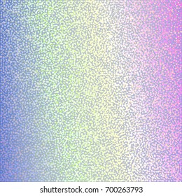 Abstract holographic dotted background. Vector illustration. Design template.