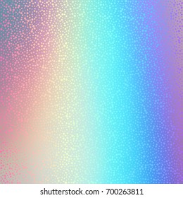 Abstract holographic dotted background. Vector illustration. Design template.