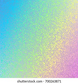 Abstract holographic dotted background. Vector illustration. Design template.