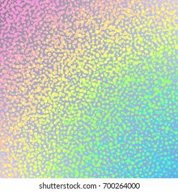 Abstract holographic dotted background. Vector illustration. Design template.