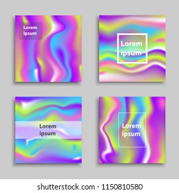 abstract holographic foil texture with vector design.Blurred focus background