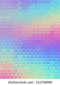 Abstract holographic geometric vector background. 80s and 90s fashion design. Hologram vibrant style, trend art poster. Holography futuristic template. Shiny effect for vibrant banner