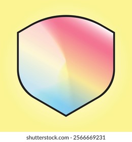 Abstract Holographic Gradient Hexagonal Design. Suitable for Advertisement such as Discount Label