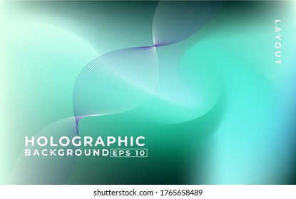 Abstract holographic mesh background. Premium vector